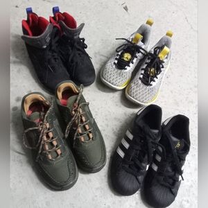 BUNDLE • 4 PAIRS Size 4.5 & 5y Sneakers (Steph Curry,Jordan's,Air Nike,Adidas)